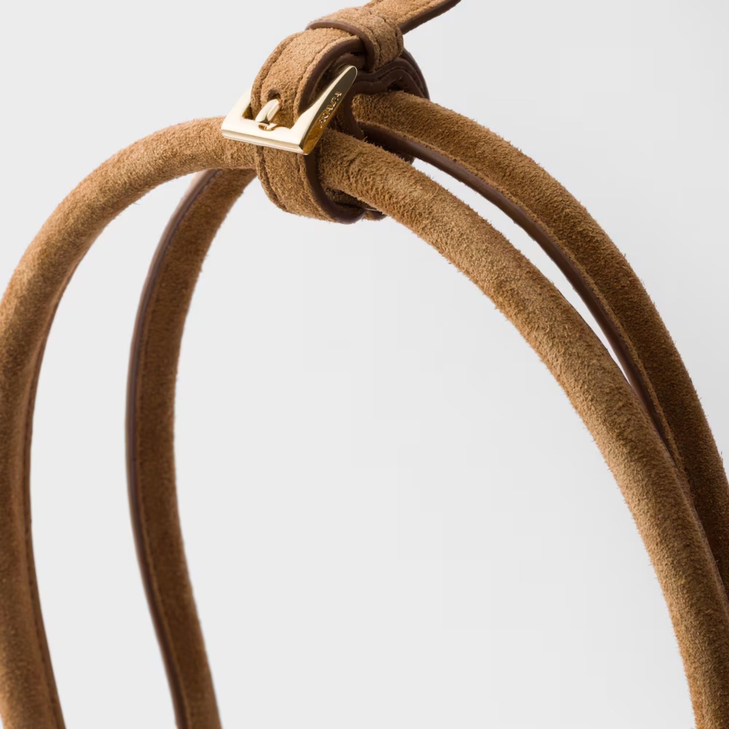 Prada Bonnie Large Shoulder Bag 15in/ 38cm Cinnamon Suede Gold Hardware For Women 1BA433_2C4S_F0401_V_MOO