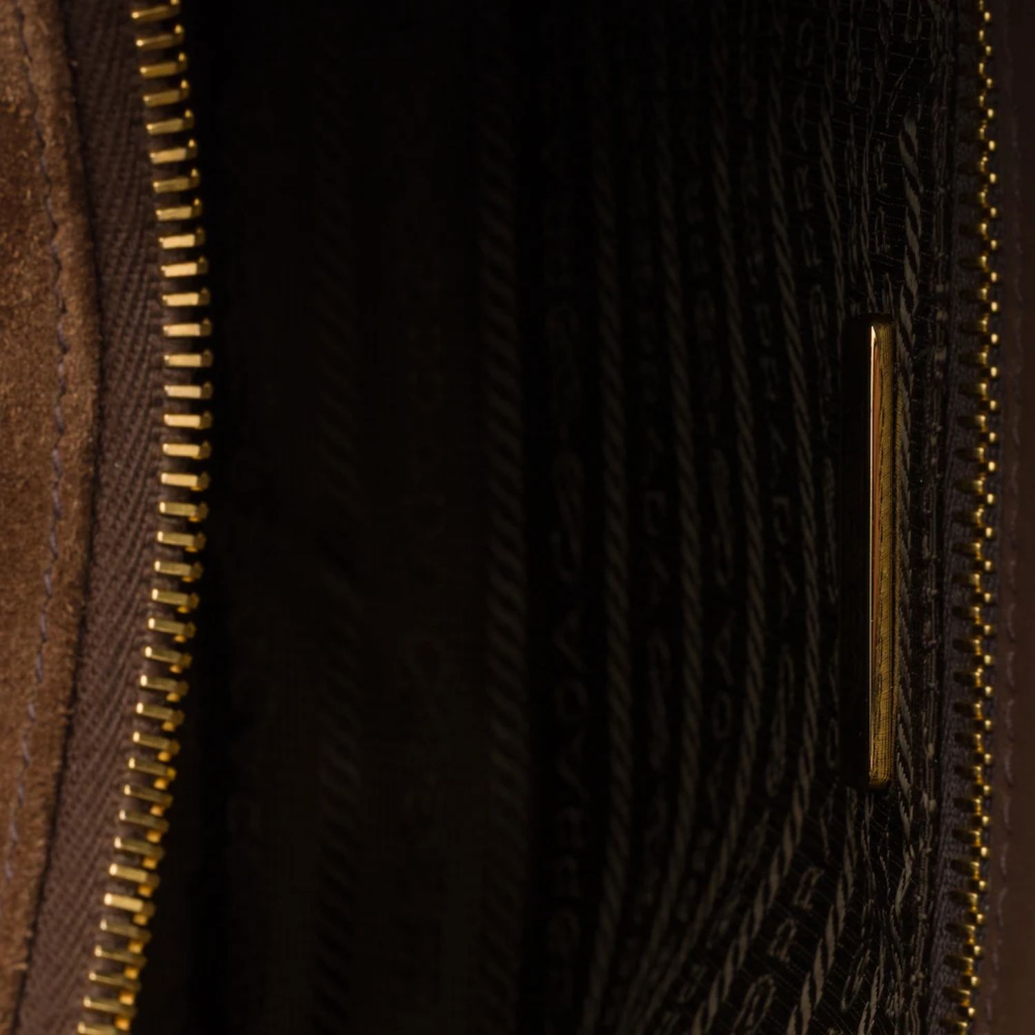 Prada Fold Large Shoulder Bag 13in/ 33cm Cocoa Brown Suede Gold Hardware For Women 1BC288_2C4S_F0324_V_OOO