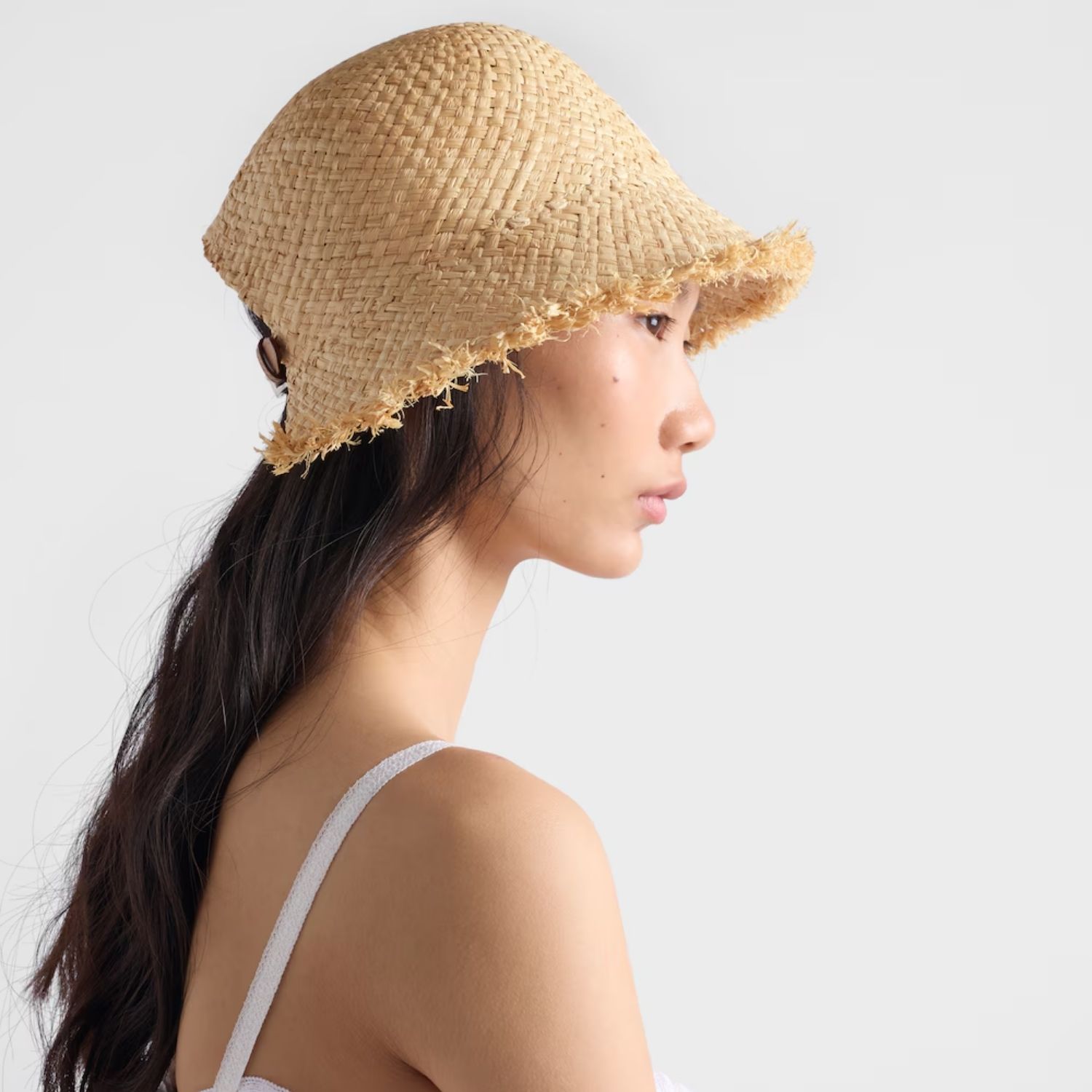 Prada Hat Tan Raffia For Women 1HC519_2ZP6_F0018
