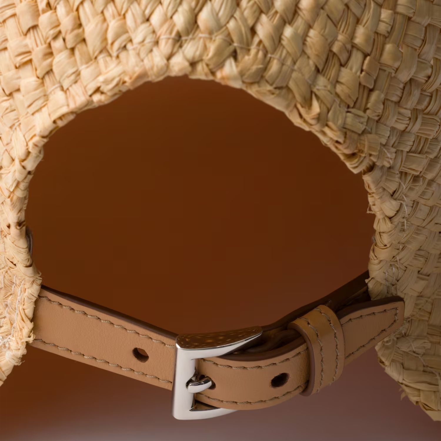 Prada Hat Tan Raffia For Women 1HC519_2ZP6_F0018