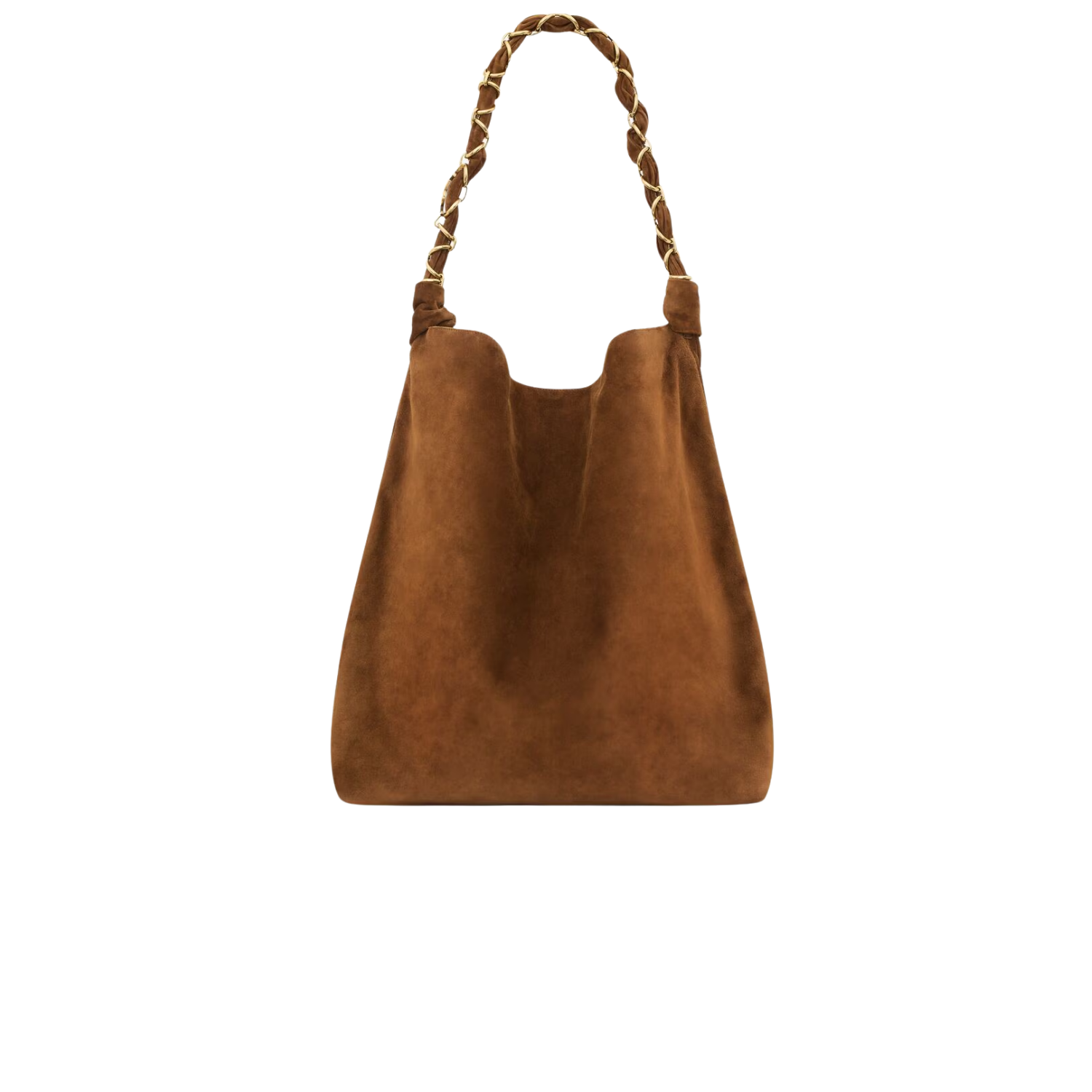 Saint Laurent Amalia Tote Bag 19.7in/ 50cm Caramel Cognac Suede Gold Hardware For Women 8347501U80W2916