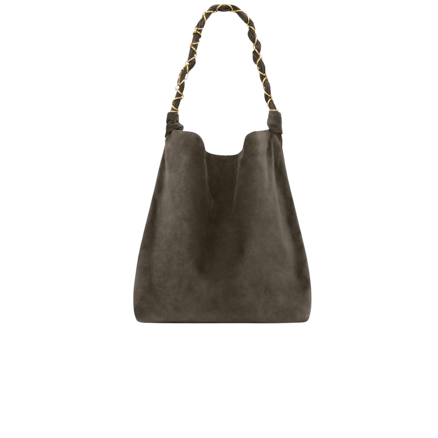 Saint Laurent Amalia Tote Bag 19.7in/ 50cm Light Musk Suede Gold Hardware For Women 8347501U80W3212