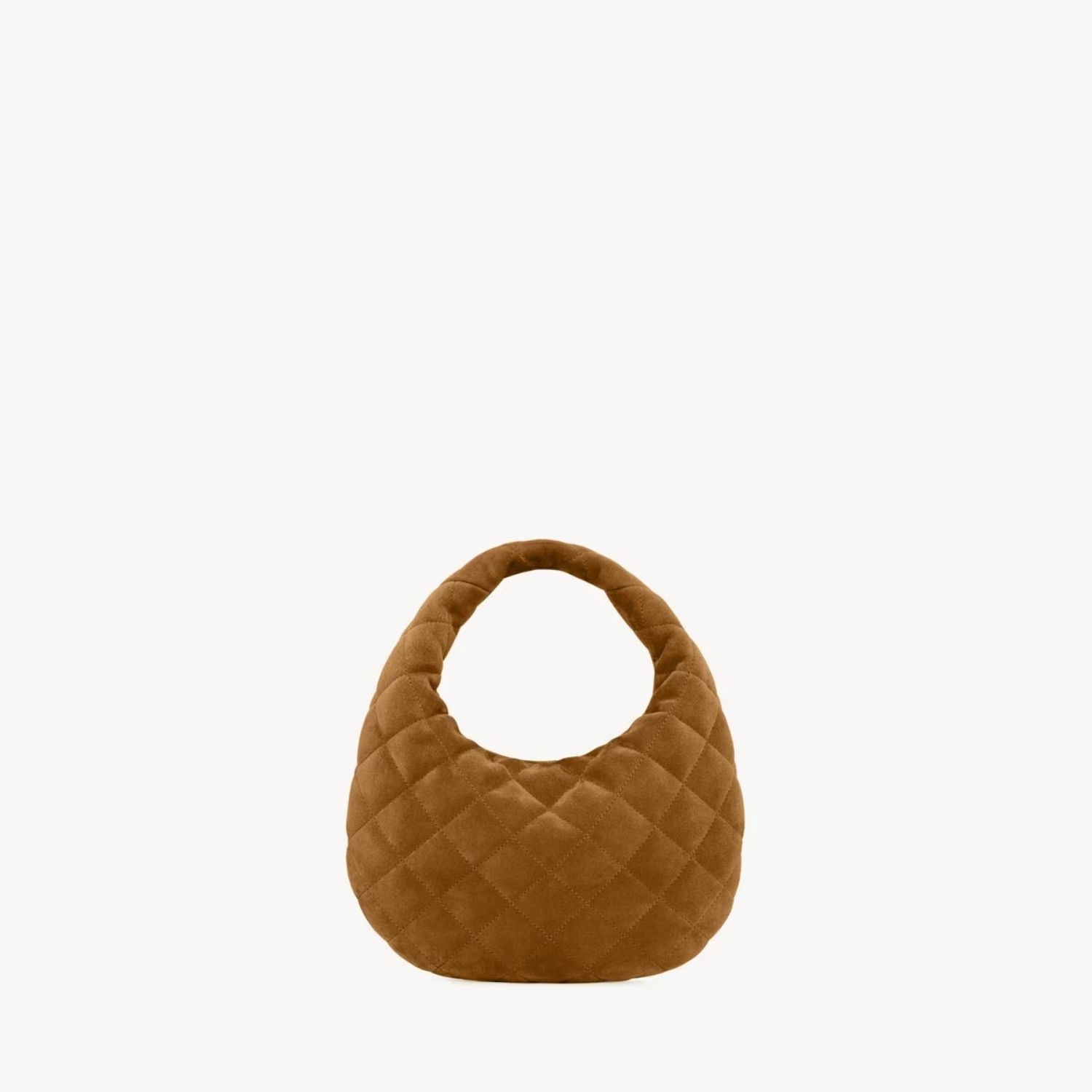 Saint Laurent Icarino Quilted Shoulder Bag 10.6in/ 27cm Caramel Cognac Suede Gold Hardware For Women 858160AAF9P2916