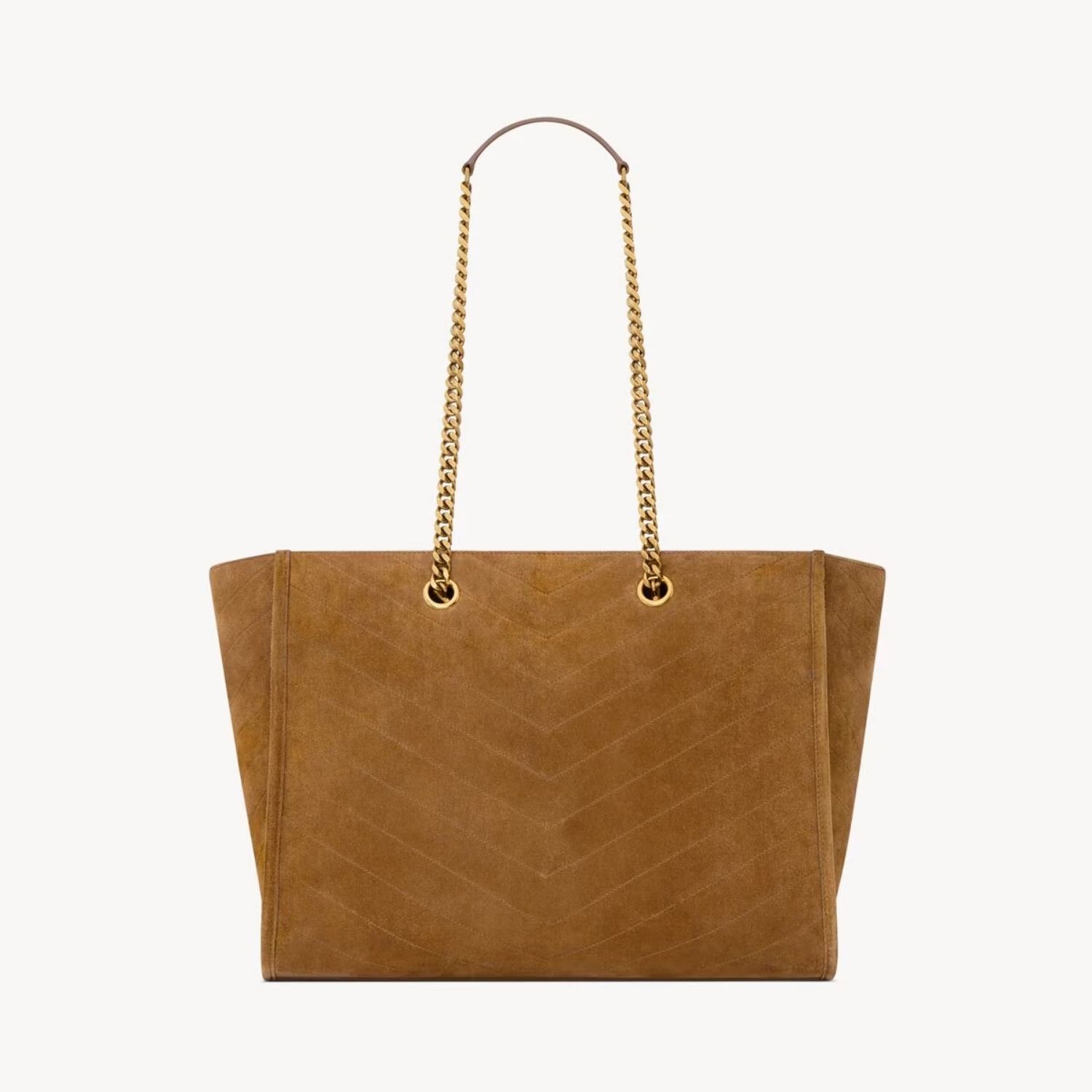 Saint Laurent Niki Shopping Tote Bag 13in/ 33cm Caramel Cognac Suede Gold Hardware For Women 8711511U8072916