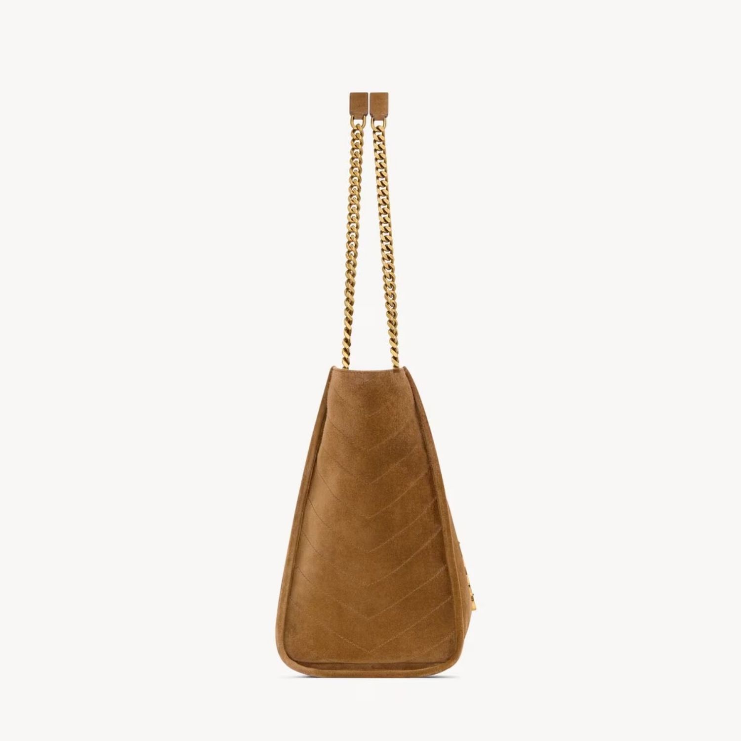 Saint Laurent Niki Shopping Tote Bag 13in/ 33cm Caramel Cognac Suede Gold Hardware For Women 8711511U8072916