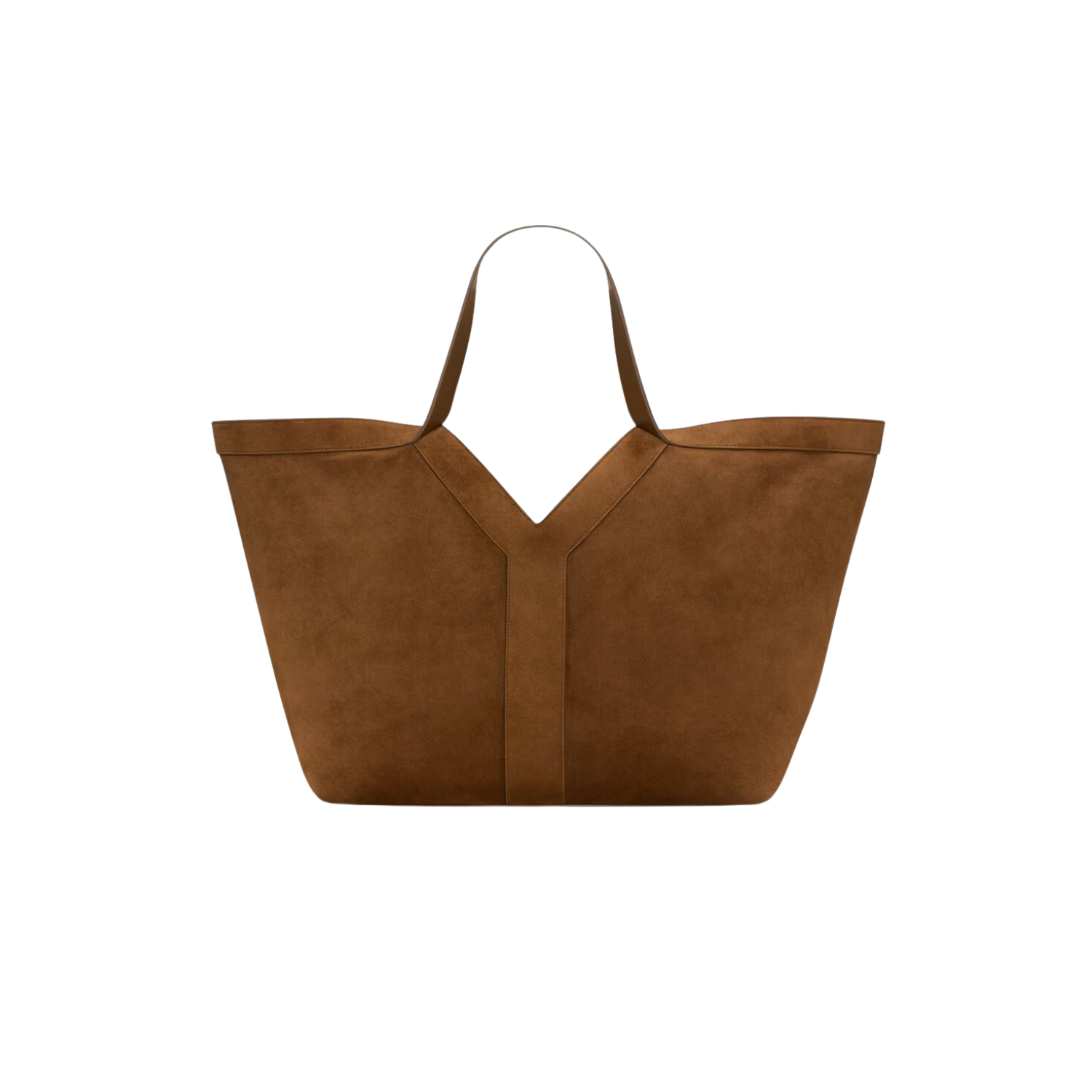 Saint Laurent Y Tote Bag 14.6in/ 37cm Caramel Cognac Suede Gold Hardware For Women 817602C0X0W2924