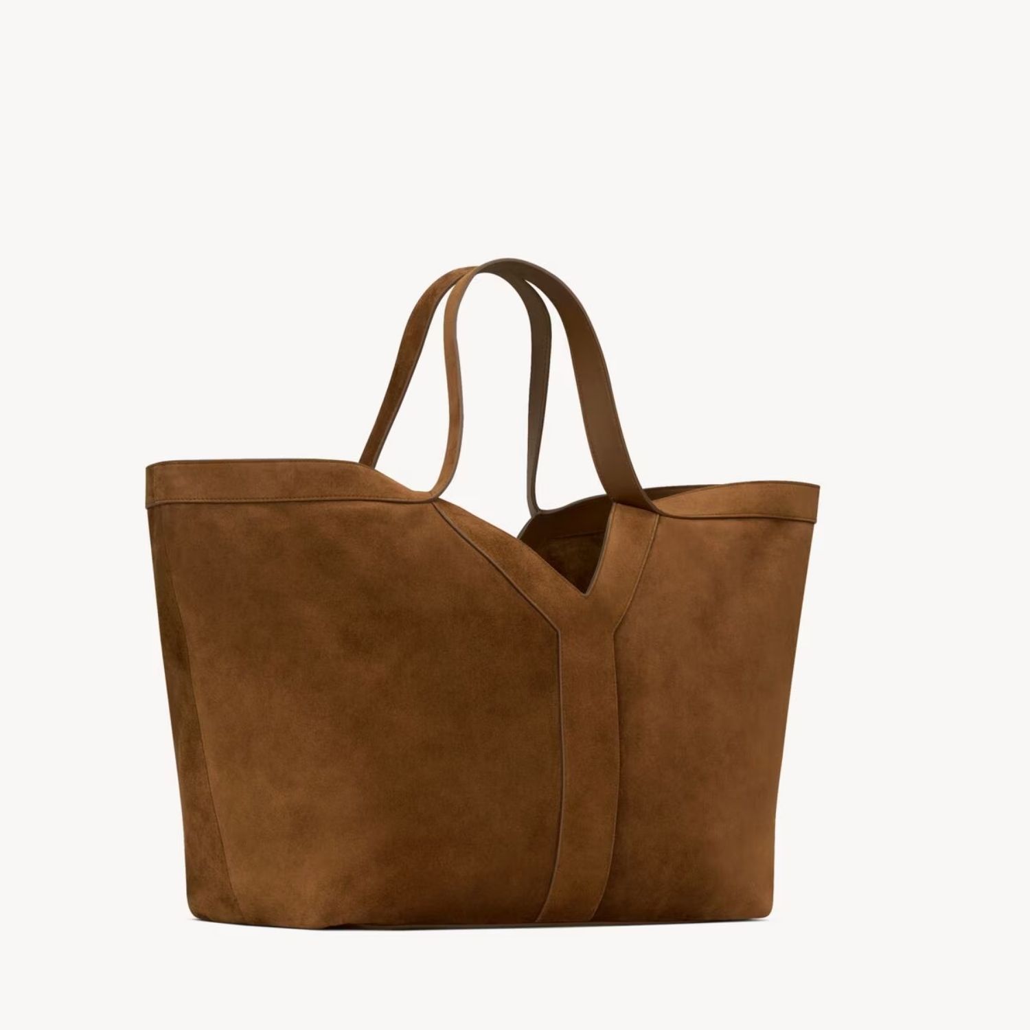 Saint Laurent Y Tote Bag 14.6in/ 37cm Caramel Cognac Suede Gold Hardware For Women 817602C0X0W2924