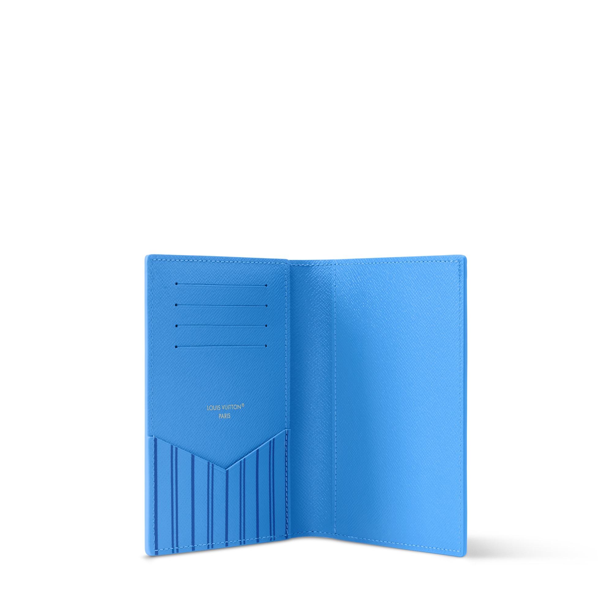 Louis Vuitton Passport Cover Wallet 5.5in/ 14cm Blue For Women M28496